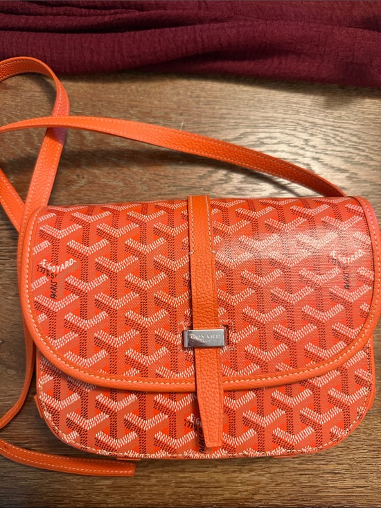 Goyard Handbags - Goyard Orange Signature Chevron Crossbody